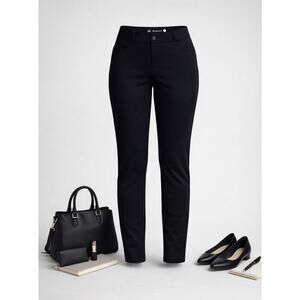 Betabrand Dress Pant Yoga Pants Black XL Stretch Pull-On Work Office Minimalist